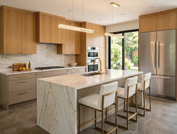 Brickell Modern Estate Light Oak Kitchen